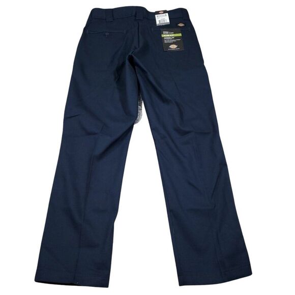 Dickies Slim Fit Tapered Twill Flex Dark Blue Work Pants Men's Size 33 x 30 - Picture 2 of 8
